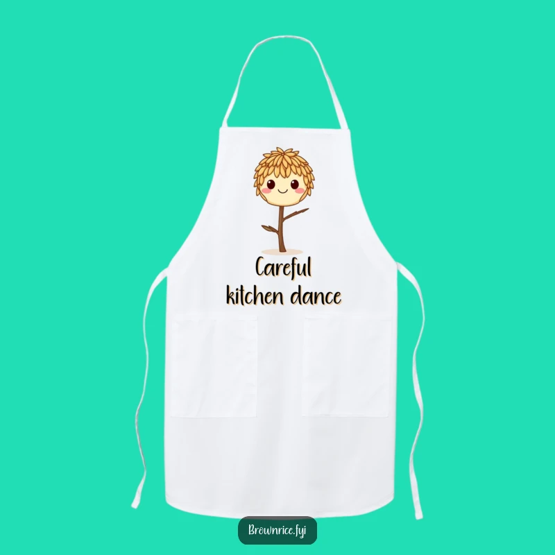 Funny Balancing Rice Grain Apron, Whimsical Kitchen Wear for a Delicate Gift