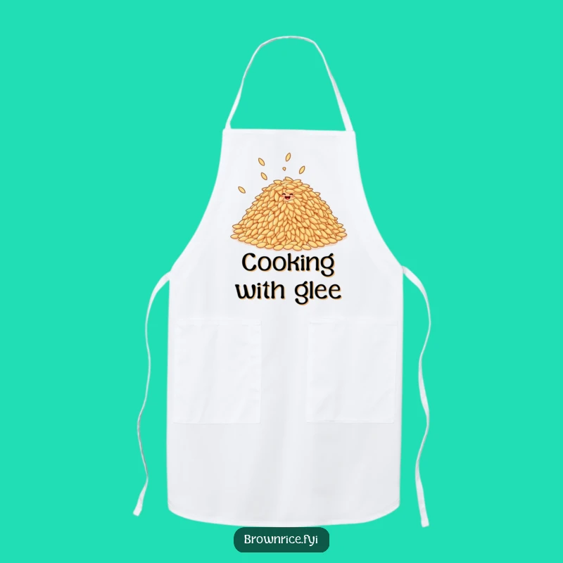 Funny Giggling Rice Grains Apron, Joyful Kitchen Wear for a Happy Gift