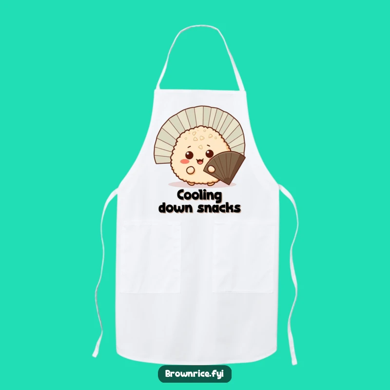 Funny Chef Brown Rice Ball Apron - Cute Cartoon Peeking Kitchen Gift