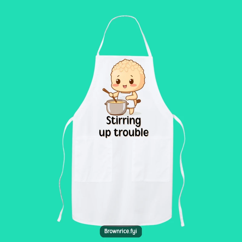 Funny Brown Rice Chef Apron: Cook with Confidence