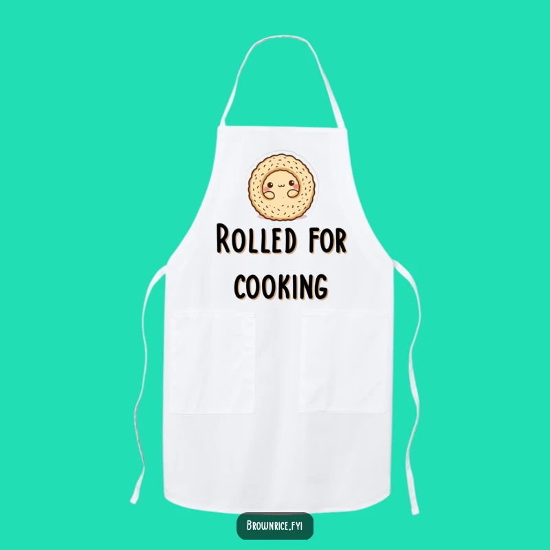 Funny Rolled Brown Rice Apron: Cook with charm, great funny gift!
