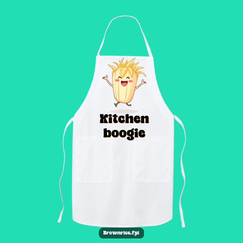 Funny Dancing Rice Stalk Apron: Cook with Joy and Fun