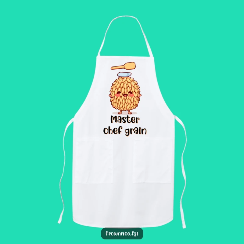 Funny Rice Grain Chef Apron: Cook with Playful Flair