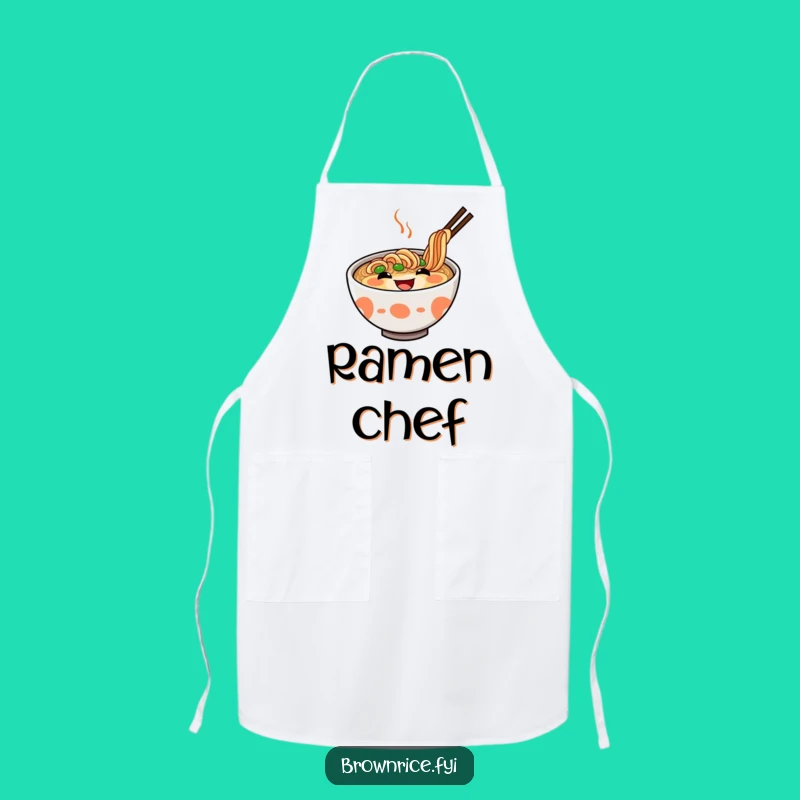 Funny Ramen Apron: A Grinning Bowl to Protect Your Clothes, a Cheerful Funny Gift