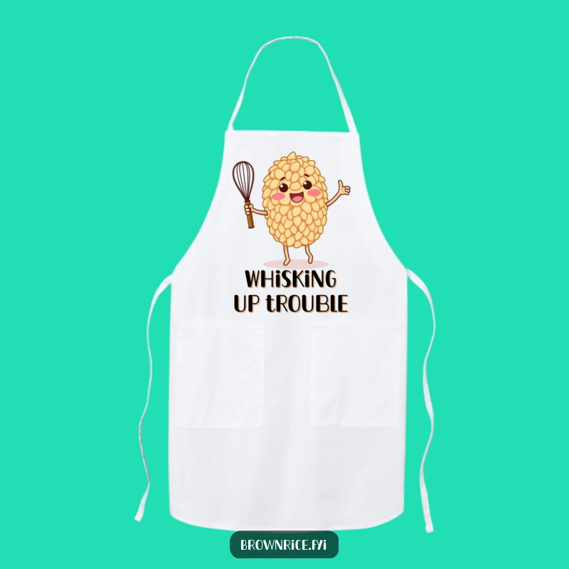 Funny Rice Grain Victory Dance Apron: Chef's Protective Gear for Fun