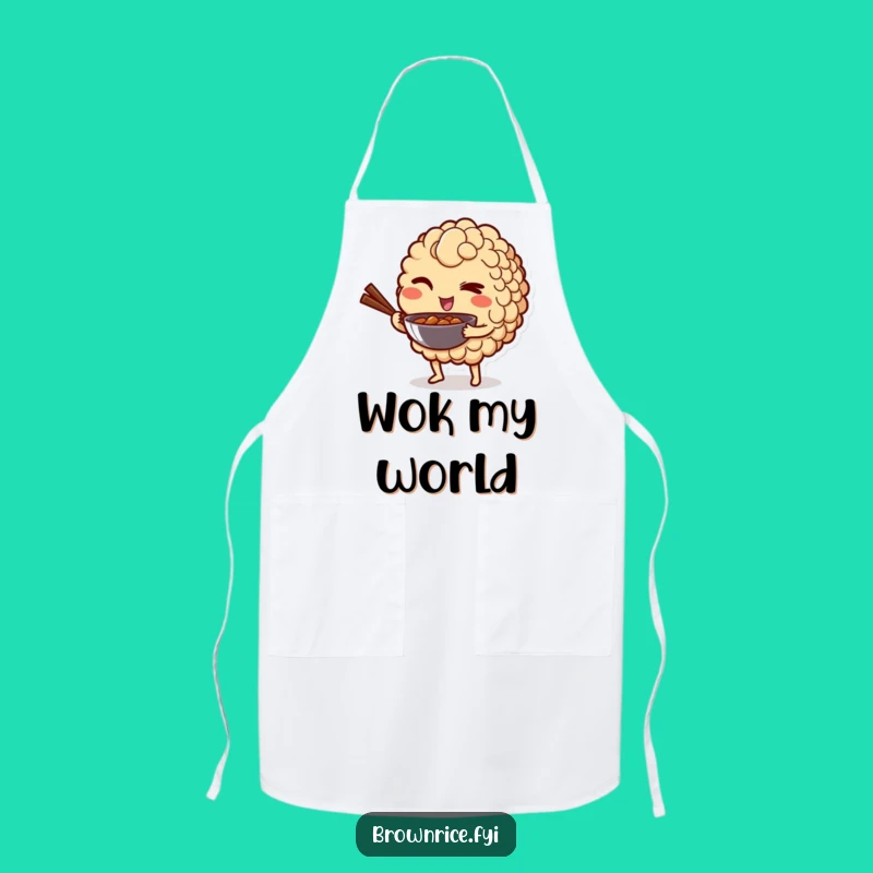 Funny Winking Rice Apron - Playful Chef Wok Gift