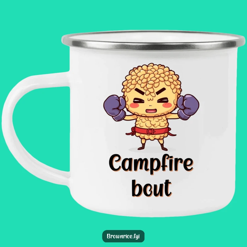 Funny Brown Rice Boxer Camping Mug: Fuel Your Adventures with Humor