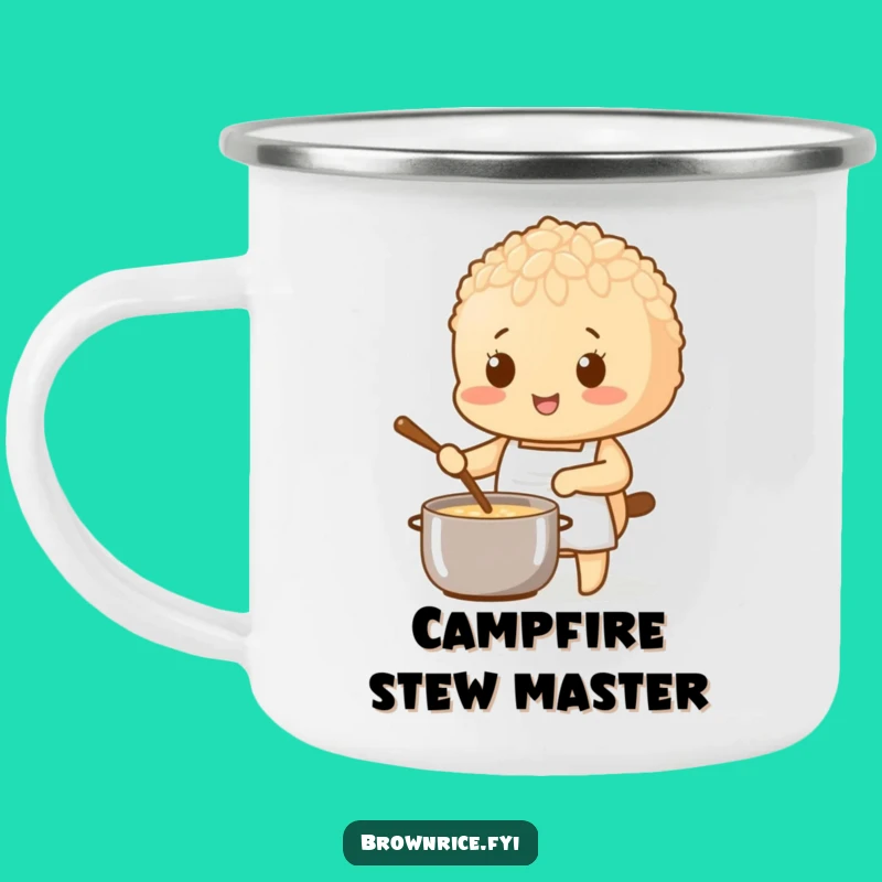 Funny Brown Rice Campfire Mug: Chef's Outdoor Brew