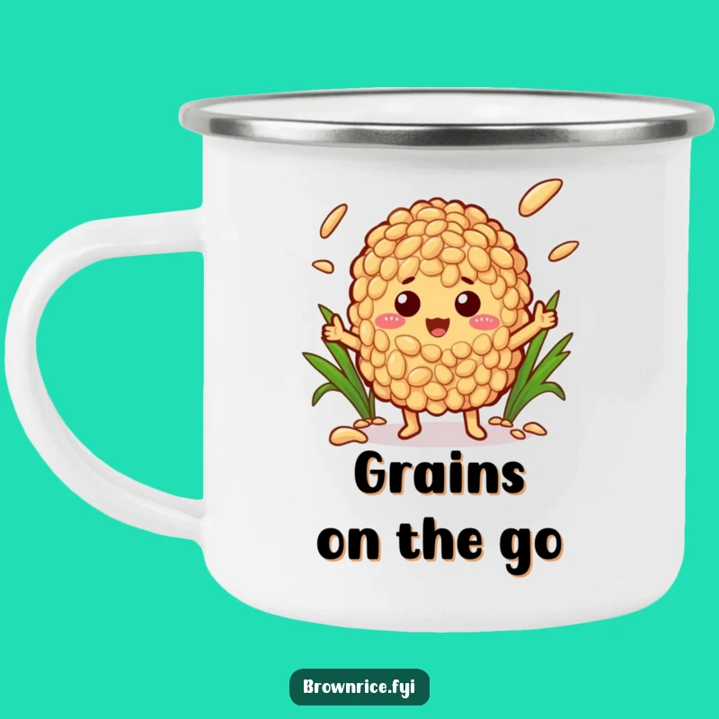 Funny Brown Rice Juggler Camping Mug: Adventure Fuelled by Laughter!