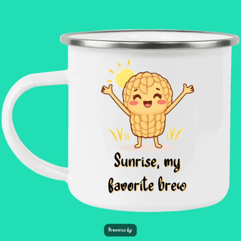Funny Brown Rice Sunshine Stretch Camping Mug: Outdoor Cheer