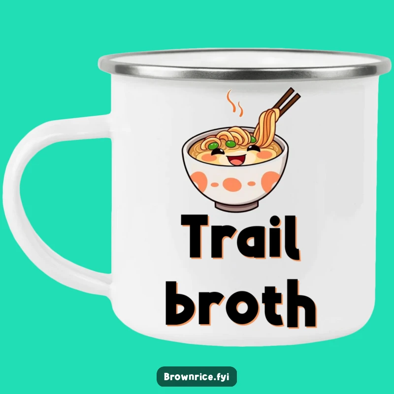 Funny Ramen Camping Mug: A Grinning Bowl for Your Adventures, a Hilarious Funny Gift