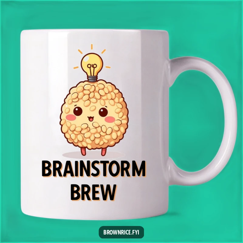 Funny Brown Rice Aha Moment Mug - Brilliant Idea Gift for Thinkers
