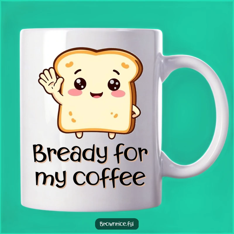 Funny Toast Wave Mug: A Cheerful Greeting for Your Morning Brew