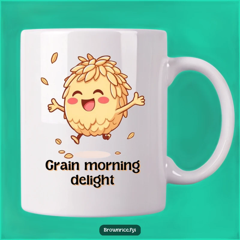 Funny Brown Rice Joy Mug: Bounce with Happiness