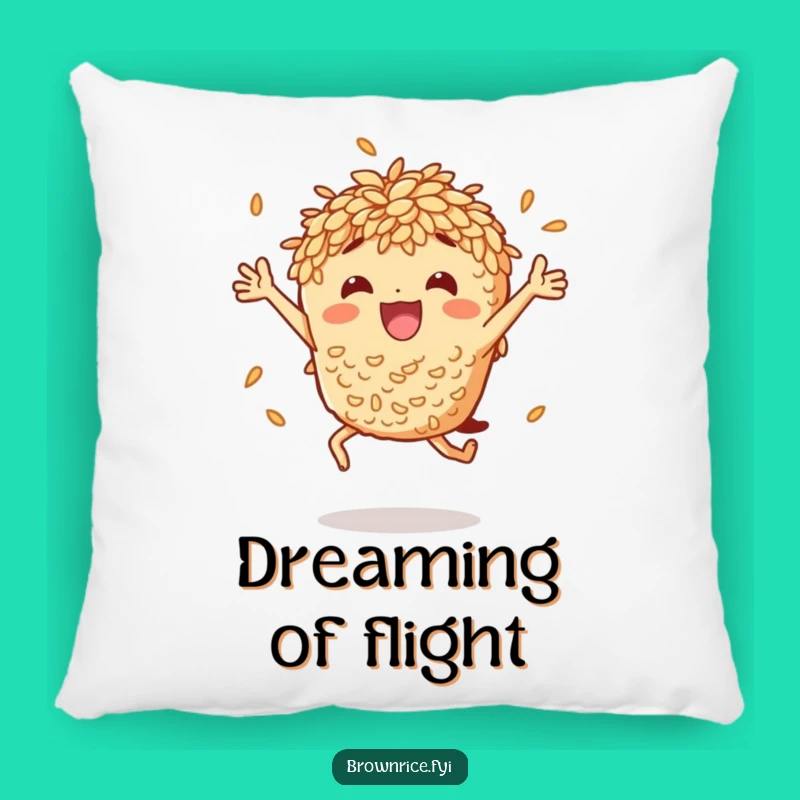 Funny Brown Rice Jumping Pillow: Comfy Cushion with Hilarious Character Design
