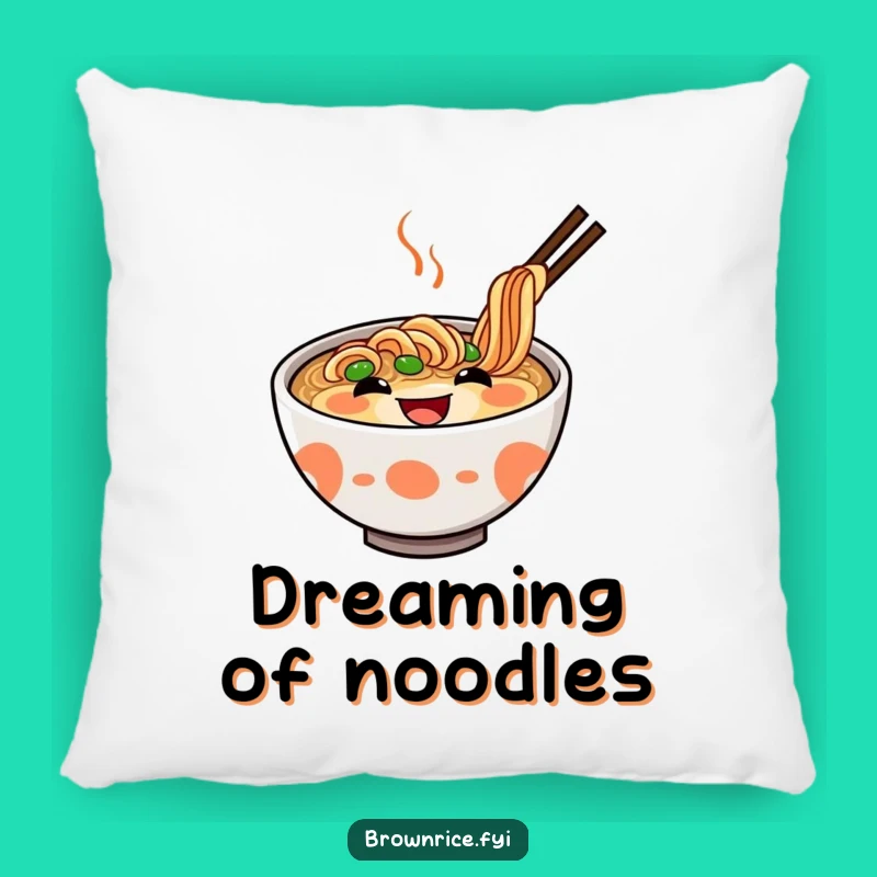 Funny Ramen Pillow: A Delighted Grinning Bowl for Cozy Comfort, a Whimsical Funny Gift