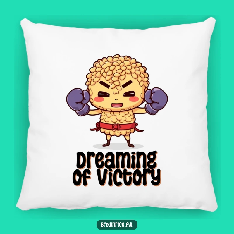 Funny Brown Rice Boxer Pillow: Comfy Support for Your Fighting Spirit
