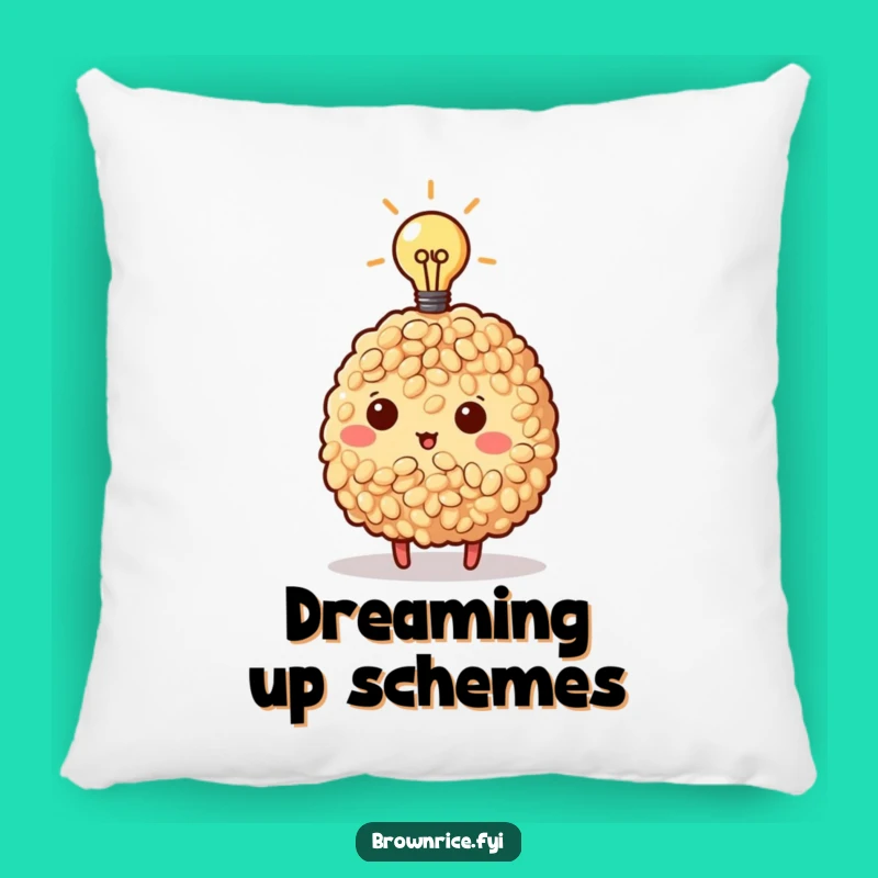Comfy Funny Brown Rice Idea Pillow - Cozy Inspiration Gift