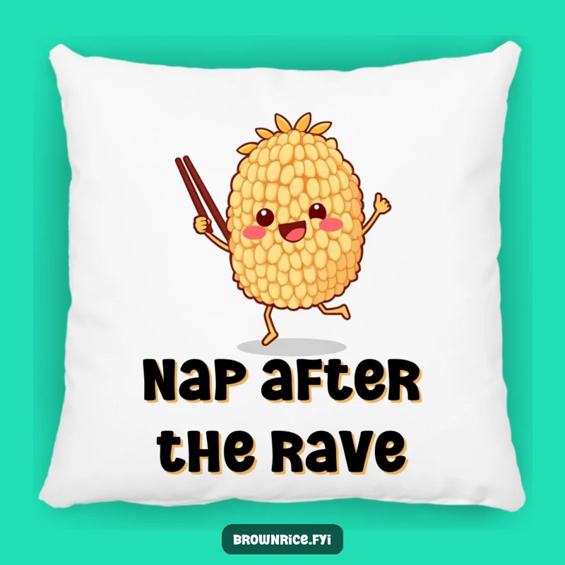 Funny Brown Rice Dancing Pillow - Joyful Character Cozy Comfort