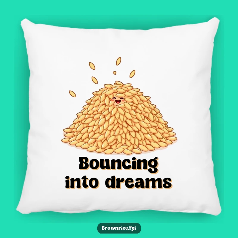 Funny Giggling Rice Grains Pillow, Joyful Cushion for a Happy Gift