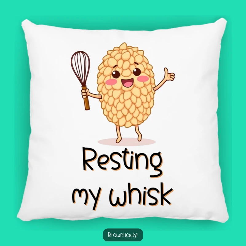 Funny Rice Grain Victory Dance Pillow: Comfy Gift for Kitchen Queens