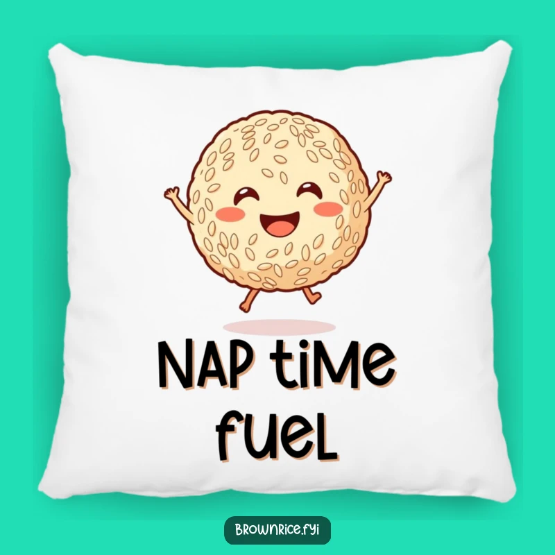 Funny Soft Brown Rice Ball Pillow - Cuddly Cartoon Jumping Accent Pillow Gift