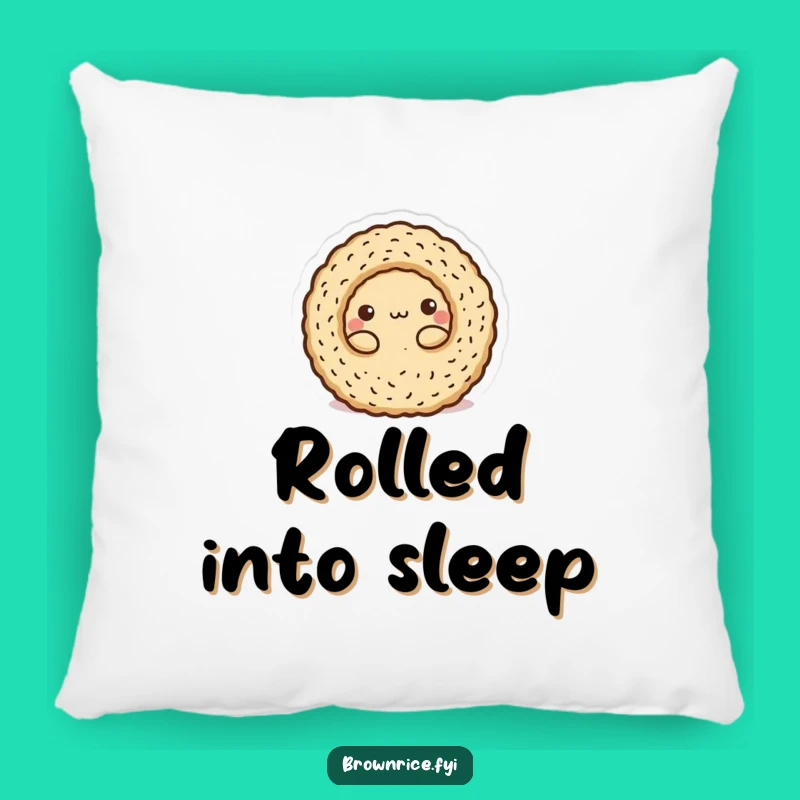Funny Rolled Brown Rice Pillow: Cozy roundness, perfect funny gift!