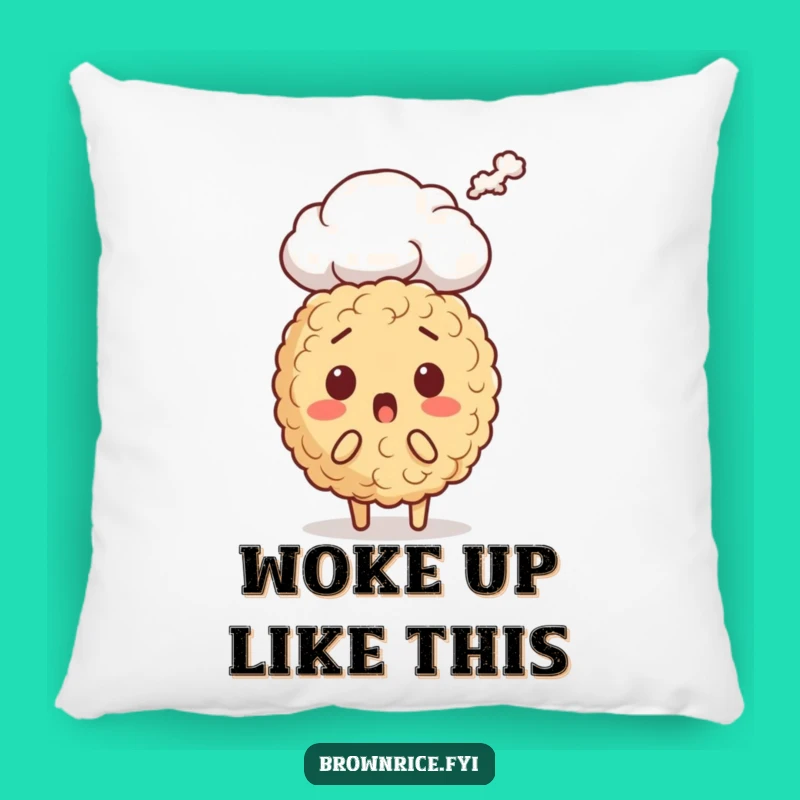 Funny Brown Rice Surprise Pillow: Steaming Character Comfort, Perfect Cozy Gift