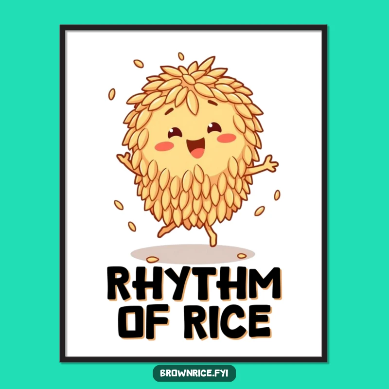 Funny Brown Rice Jig Digital Art: Instant Rhythmic Joy for Your Space