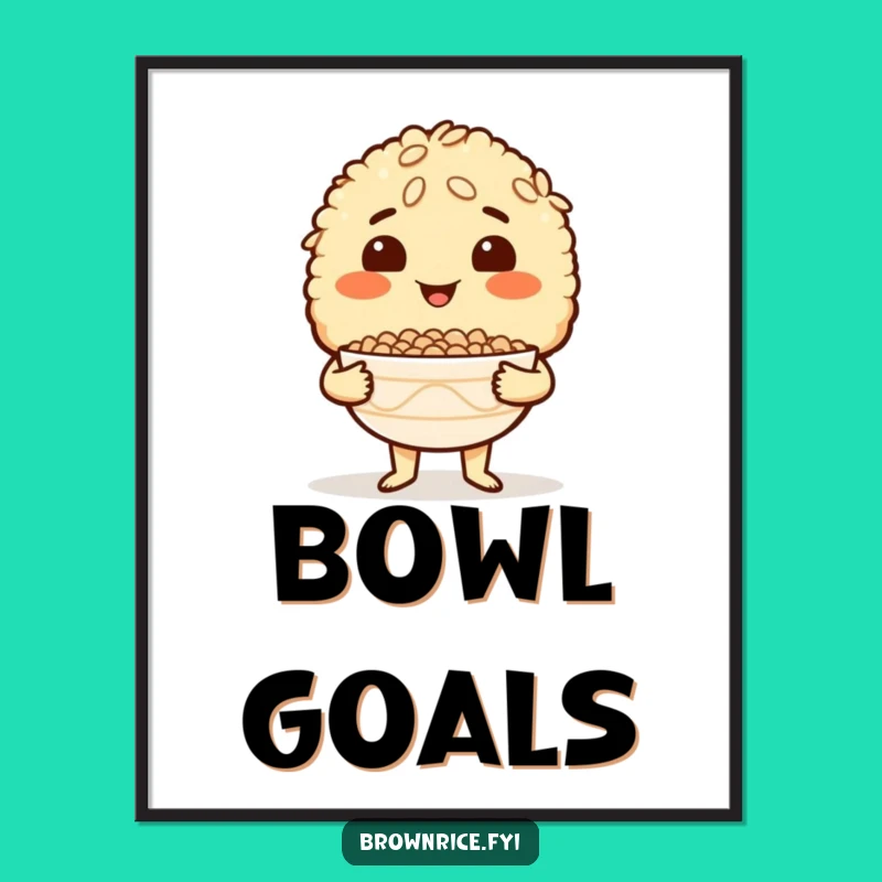 Funny Brown Rice Proud Chef Digital Print - Instant Culinary Art Gift