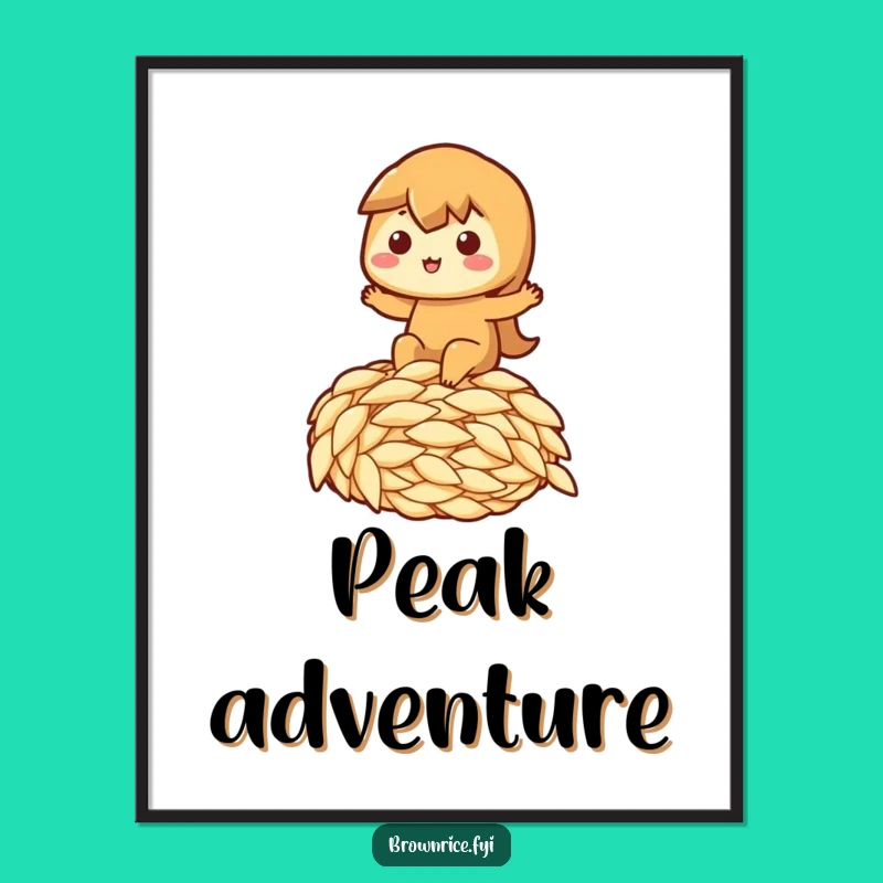 Funny Riding Rice Brown Digital Art - Instant Joyful Decor!