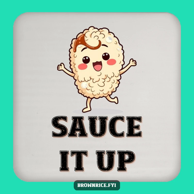 Funny Dancing Rice Coasters: Set Soy Sauce Grain Character Decor Gift