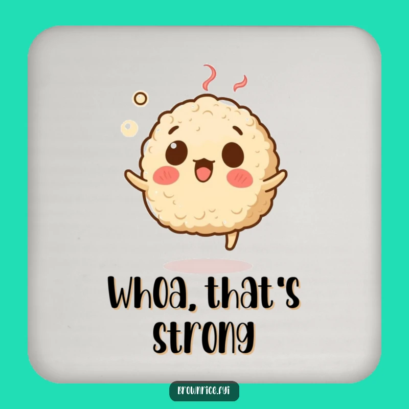 Funny Levitating Rice Coaster - Surprised Steam Drink Art