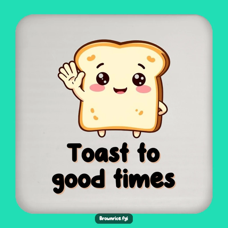 Funny Toast Wave Coaster: Protect Surfaces with a Smile