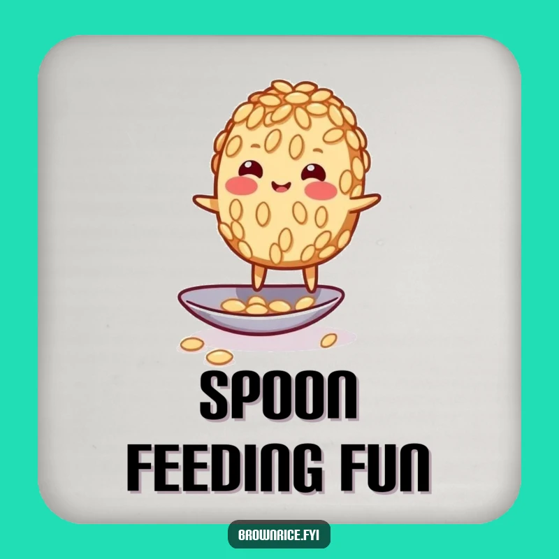 Funny Wobbly Rice Grain Coaster: Balancing Protection with Humor