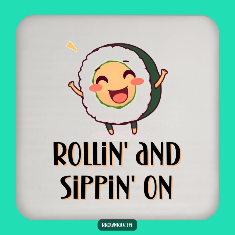 Funny Sushi Roll Wiggle Coaster: Protect Surfaces with Flavor