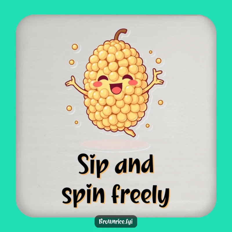 Funny Quinoa Spin Coaster: Protect Surfaces with Health