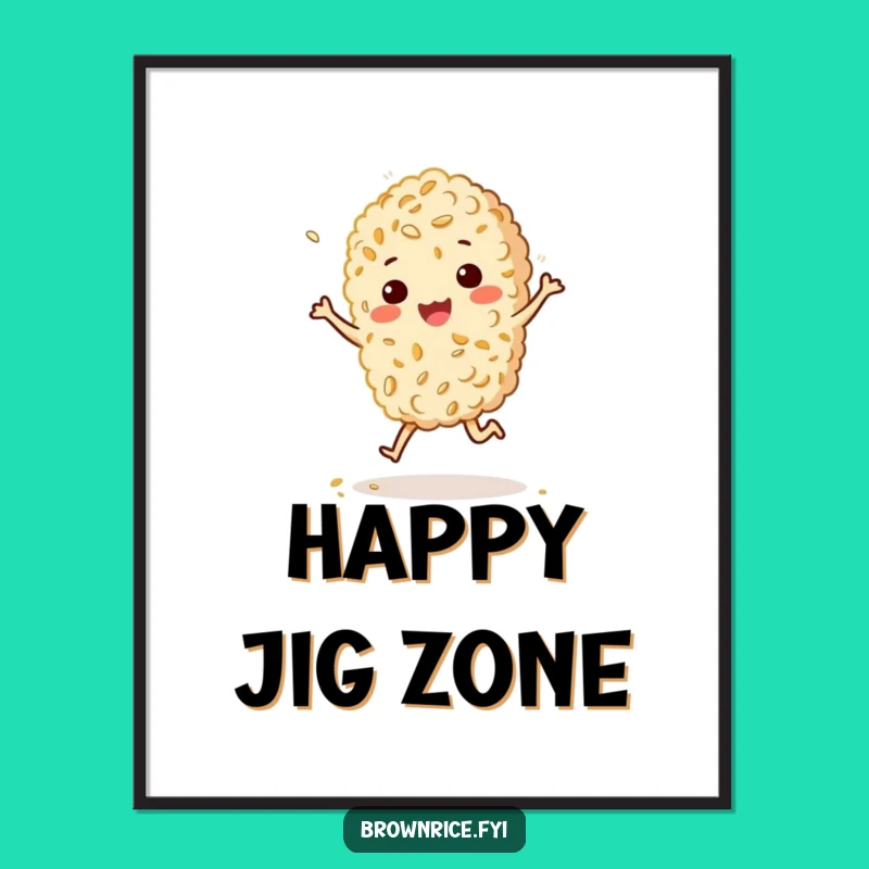 Funny Bouncy Rice Poster - Happy Jig Wall Art