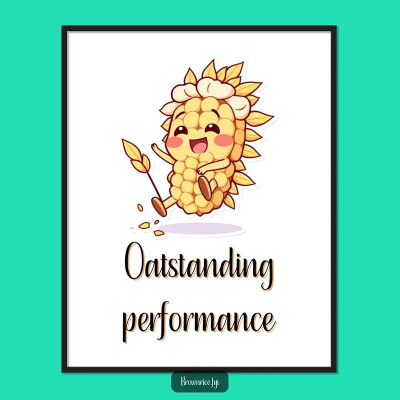 Funny Oat Grain Poster: Silly Stunt for Your Walls, a Quirky Funny Gift