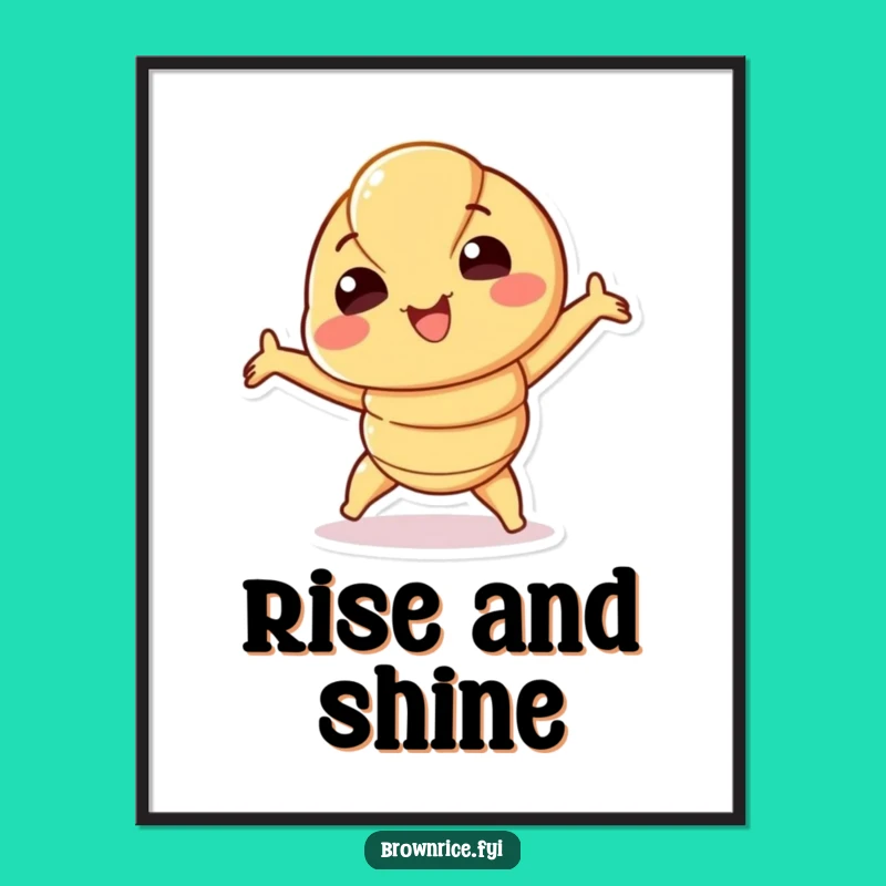 Funny Croissant Poster: Playful Stretch for Your Walls, a Quirky Funny Gift