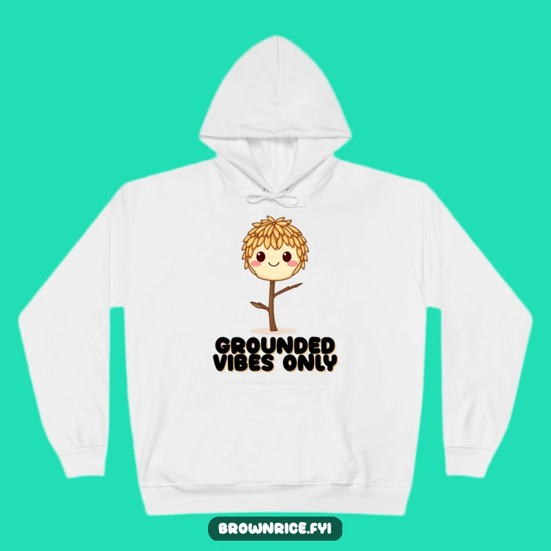 Cozy Funny Balancing Rice Grain Hoodie, Warm Whimsical Wear for a Gentle Gift