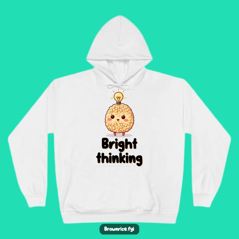 Cozy Funny Brown Rice Idea Generator Hoodie - Warm Brainstorming Gift