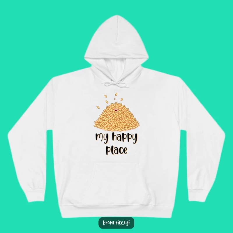 Cozy Funny Giggling Rice Grains Hoodie, Warm Joyful Wear for a Happy Gift