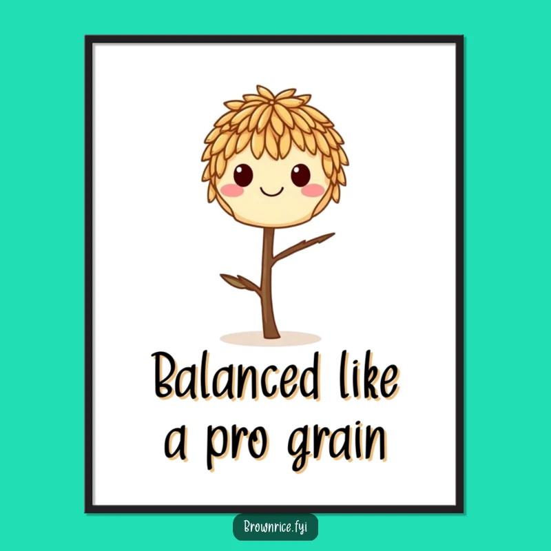 Free Printable Wall Art: Balanced Rice Grain, Zen Downloadable Decor