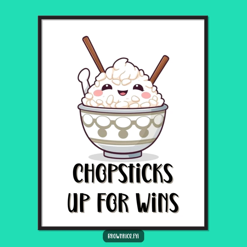 Free Printable Wall Art: Victorious Rice Bowl, Humorous Downloadable Decor