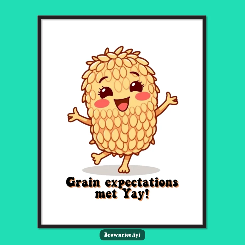 Free Printable Wall Art: Dancing Rice Grain Funny Downloadable Art