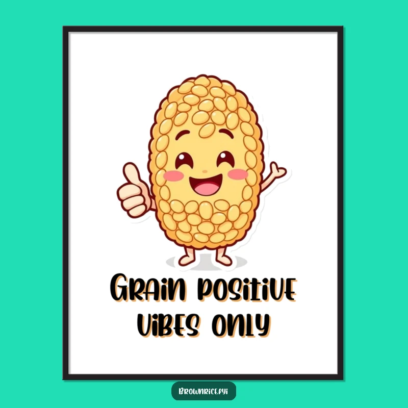 Funny Free Printable Wall Art: Thumbs Up Rice - Downloadable Art