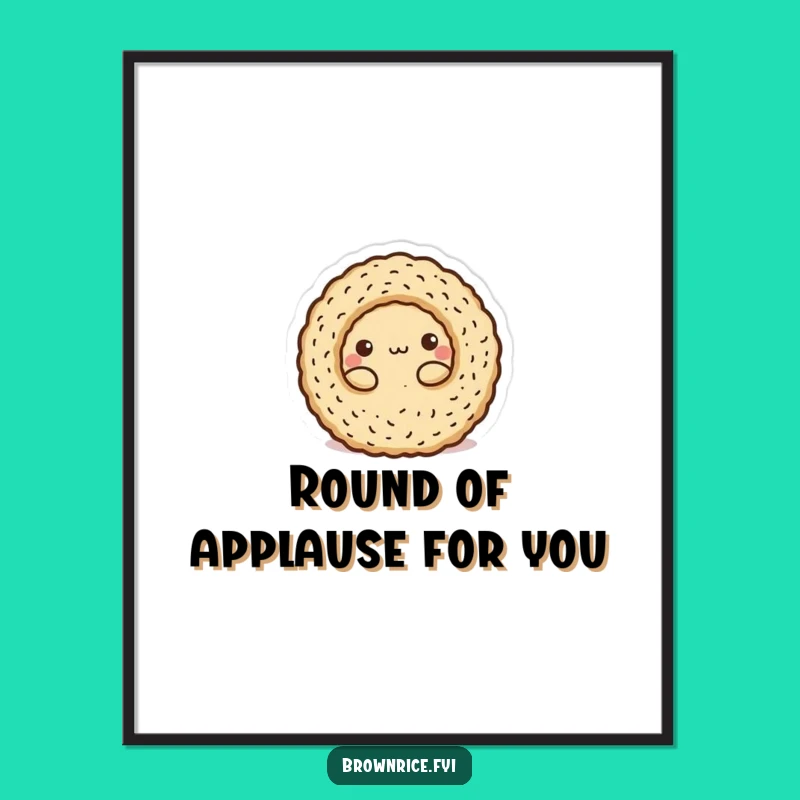 Funny Free Printable Wall Art: Rolled Rice Pal Decor - Quirky Downloadable Gift