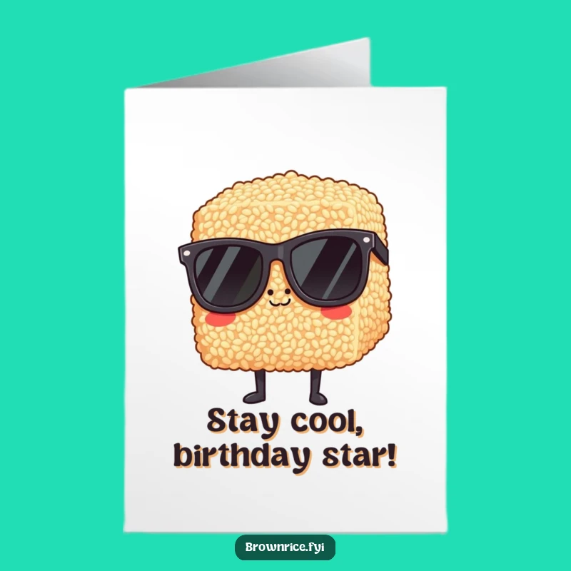 Free Printable Birthday Card: Cool Rice Block, Awesome Downloadable Gift