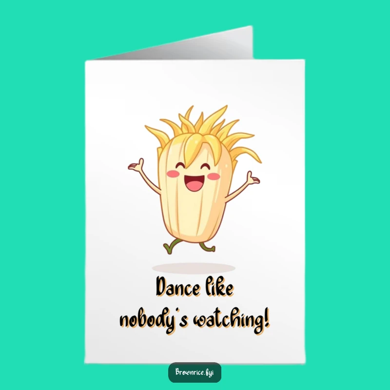 Free Printable Birthday Card: Dancing Rice, Fun Downloadable Gift